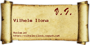 Vilhelm Ilona névjegykártya